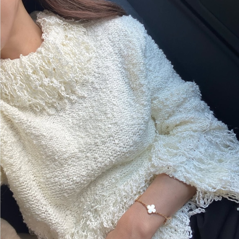 Zara NWT fringe knit jumper sweater 4737/102 - Picture 4 of 14